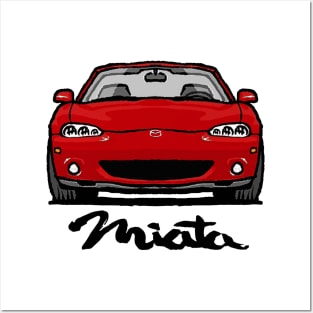 MX5 Miata NB2 Red Posters and Art